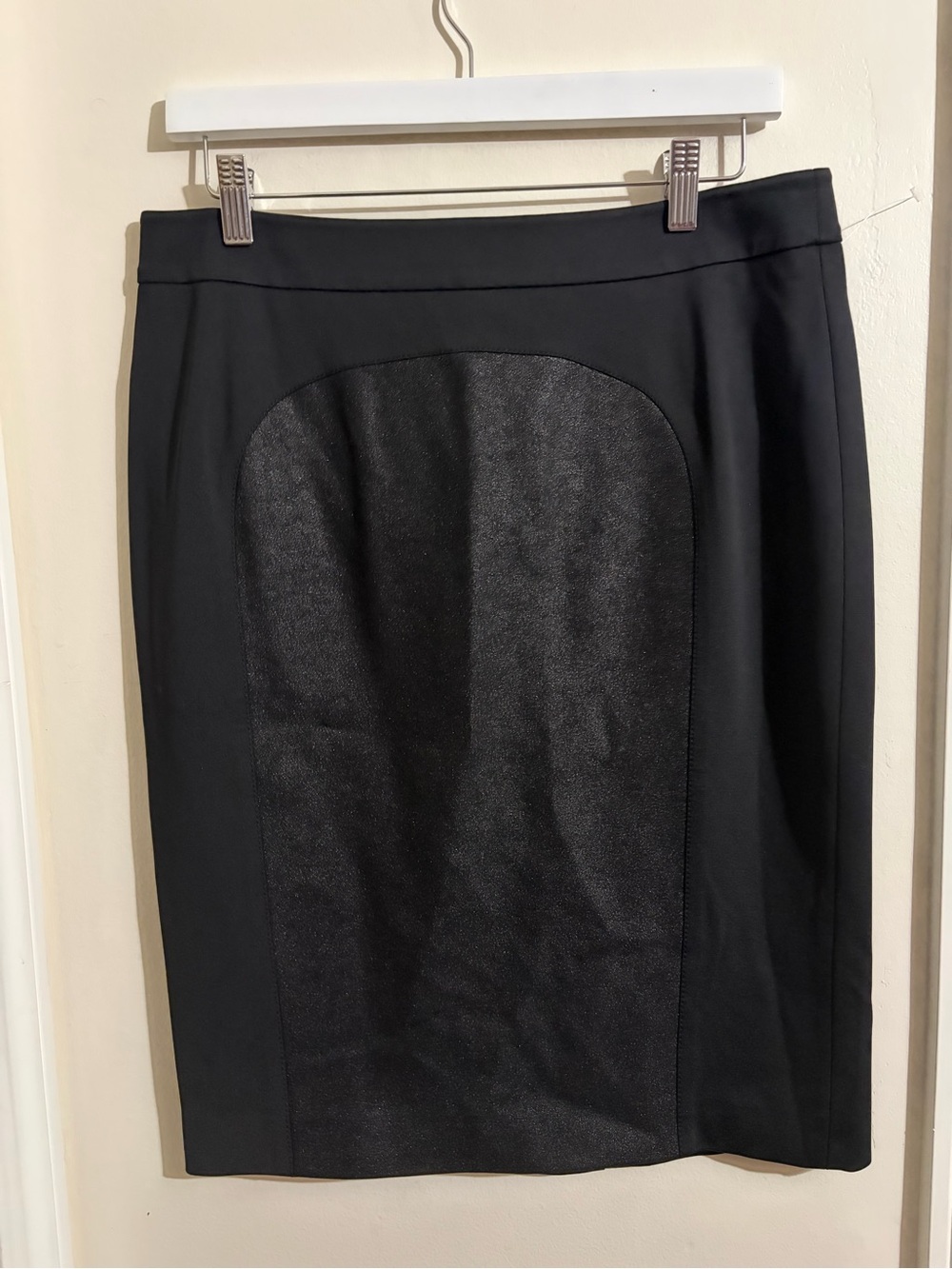 Karen Millen Black Pencil Skirt with Textured Center Panel